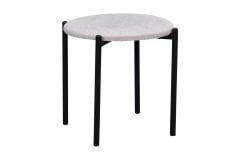 Vilinze Nil Siyah Metal Ayak İstiflenebilir Mutfak-Balkon Taburesi Krem - 6 Adet