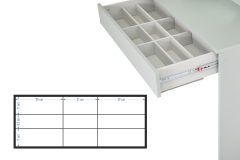 Urla Tek Çekmece Bölmeli Organizer Kozmetik Aynalı Mini Makyaj Masası