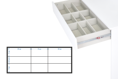Urla Tek Çekmece Bölmeli Organizer Kozmetik Aynalı Mini Makyaj Masası