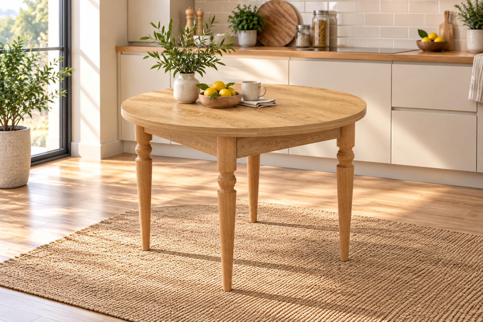 Vilinze Turna Yuvarlak Mutfak Masası - 100 cm