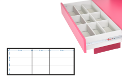 Urla Tek Çekmece Bölmeli Organizer Kozmetik Aynalı Mini Makyaj Masası