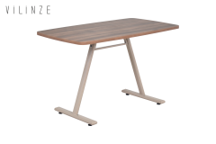 Vilinze Damla Sandalye Tatvan Vizon Ayak Mutfak Masası Takımı - 70x120 cm Ceviz