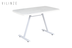 Vilinze Damla Sandalye Tatvan Gri Ayak Mutfak Masası Takımı - 70x120 cm