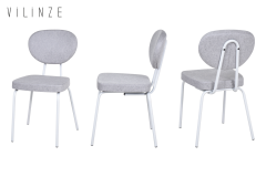 Vilinze Damla Sandalye Tatvan Gri Ayak Mutfak Masası Takımı - 70x120 cm