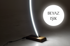 Vilinze Jedi Kestane Ahşap LED Dekoratif Ayaklı Lambader