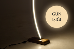 Vilinze Jedi Kestane Ahşap LED Dekoratif Ayaklı Lambader