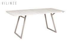 Vilinze Venüs Sandalye Truva Vizon Ayak Mutfak Masası Takımı - 90x180 cm