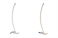 Jedi Beyaz Ahşap LED Dekoratif Ayaklı Lambader Beyaz