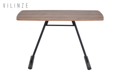 Vilinze Tatvan Sabit Mutfak Masası - 70x120 cm Ceviz/Siyah