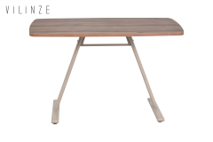 Vilinze Tatvan Sabit Mutfak Masası - 70x120 cm Ceviz/Vizon