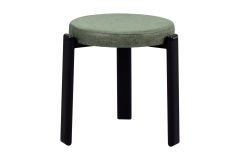 Vilinze Teras Siyah Metal Ayak İstiflenebilir Mutfak-Balkon Taburesi Yeşil - 2 Adet