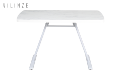 Vilinze Tatvan Sabit Mutfak Masası - 70x120 cm Beyaz MD/Beyaz