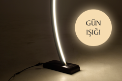 Jedi Siyah Ahşap LED Dekoratif Ayaklı Lambader Gün Işığı