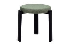 Vilinze Teras Siyah Metal Ayak İstiflenebilir Mutfak-Balkon Taburesi Yeşil - 4 Adet