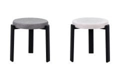 Vilinze Teras Siyah Metal Ayak İstiflenebilir Mutfak-Balkon Taburesi Karışık 1 - 4 Adet