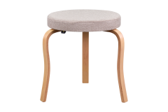 Ege Teddy Naturel Ahşap Ayak İstiflenebilir Mutfak-Balkon Taburesi Bej - 6 Adet