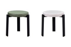 Vilinze Teras Siyah Metal Ayak İstiflenebilir Mutfak-Balkon Taburesi Karışık 2 - 4 Adet