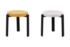 Vilinze Teras Siyah Metal Ayak İstiflenebilir Mutfak-Balkon Taburesi Karışık 3 - 4 Adet