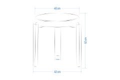 Vilinze Teras Siyah Metal Ayak İstiflenebilir Mutfak-Balkon Taburesi Karışık 5 - 4 Adet