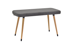 Dino Ahşap Ayak Gri Teddy Mutfak Masası Bankı