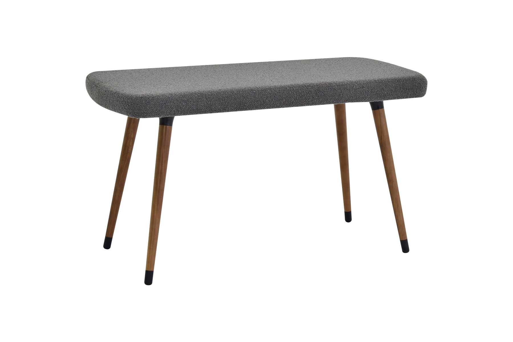 Dino Ahşap Ayak Gri Teddy Mutfak Masası Bankı Kestane