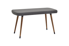 Dino Ahşap Ayak Gri Teddy Mutfak Masası Bankı Kestane