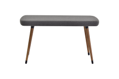 Dino Ahşap Ayak Gri Teddy Mutfak Masası Bankı Kestane