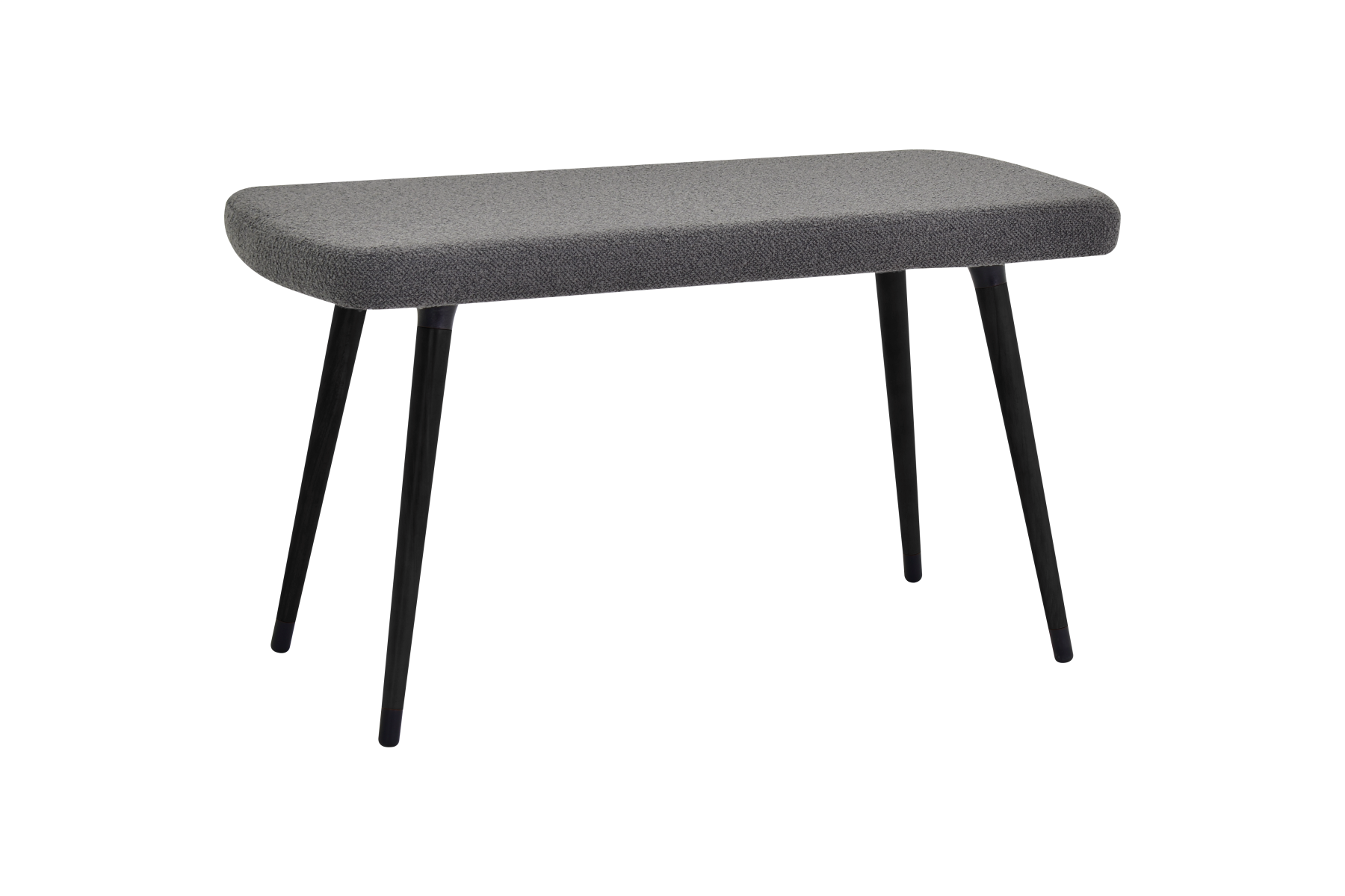 Dino Ahşap Ayak Gri Teddy Mutfak Masası Bankı Siyah