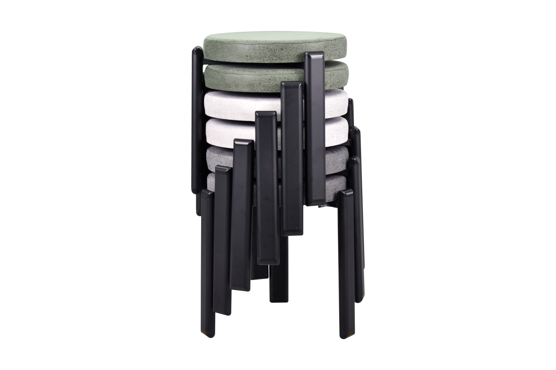 Vilinze Teras Siyah Metal Ayak İstiflenebilir Mutfak-Balkon Taburesi Karışık 1 - 6 Adet