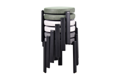 Vilinze Teras Siyah Metal Ayak İstiflenebilir Mutfak-Balkon Taburesi Karışık 1 - 6 Adet