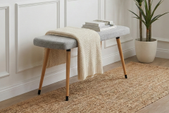 Vilinze Dino Naturel Ahşap Ayak Bank