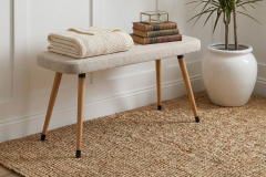 Vilinze Dino Naturel Ahşap Ayak Bank