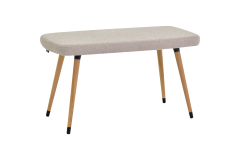 Dino Ahşap Ayak Bej Teddy Mutfak Masası Bankı Naturel
