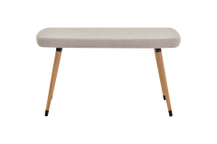 Dino Ahşap Ayak Bej Teddy Mutfak Masası Bankı Naturel