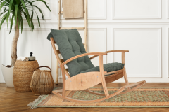 Vilinze Dandini Naturel Ahşap Sallanan Koltuk Tv Sandalyesi