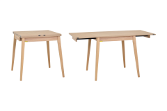 Vilinze Ege Sandalye Avanos Ahşap MDF Kanatlı Mutfak Masası Takımı - 70x70+70 cm 4 Adet