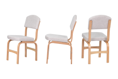 Vilinze Ege Sandalye Avanos Ahşap MDF Kanatlı Mutfak Masası Takımı - 70x70+70 cm 2 Adet