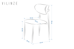 Vilinze Venüs Sandalye Havza Masa Metal Ayak Mutfak Masası Takımı - 80x180 cm Naturel - 6 Adet