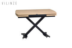 Vilinze Venüs Sandalye Havza Masa Metal Ayak Mutfak Masası Takımı - 80x180 cm Naturel - 6 Adet
