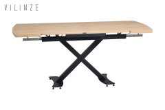 Vilinze Venüs Sandalye Havza Masa Metal Ayak Mutfak Masası Takımı - 80x180 cm Naturel - 6 Adet