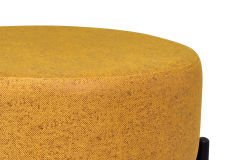 Vilinze Otto Fonksiyonel Siyah Ayak Kestane Sehpalı Yuvarlak Puf Sarı