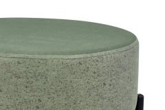 Vilinze Otto Fonksiyonel Siyah Ayak Kestane Sehpalı Yuvarlak Puf Yeşil