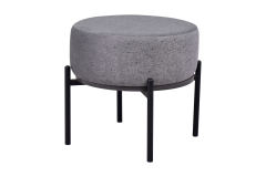 Vilinze Otto Fonksiyonel Siyah Ayak Antrasit Sehpalı Yuvarlak Puf