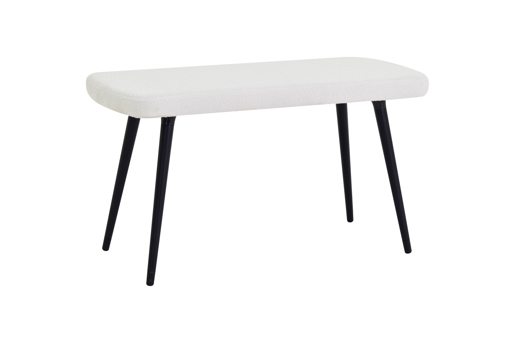 Dino Ahşap Ayak Beyaz Teddy Mutfak Masası Bankı Siyah