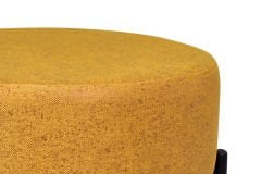 Otto Fonksiyonel Siyah Ayak Antrasit Sehpalı Yuvarlak Puf Sarı