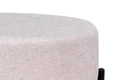 Vilinze Otto Fonksiyonel Siyah Ayak Antrasit Sehpalı Yuvarlak Puf Krem