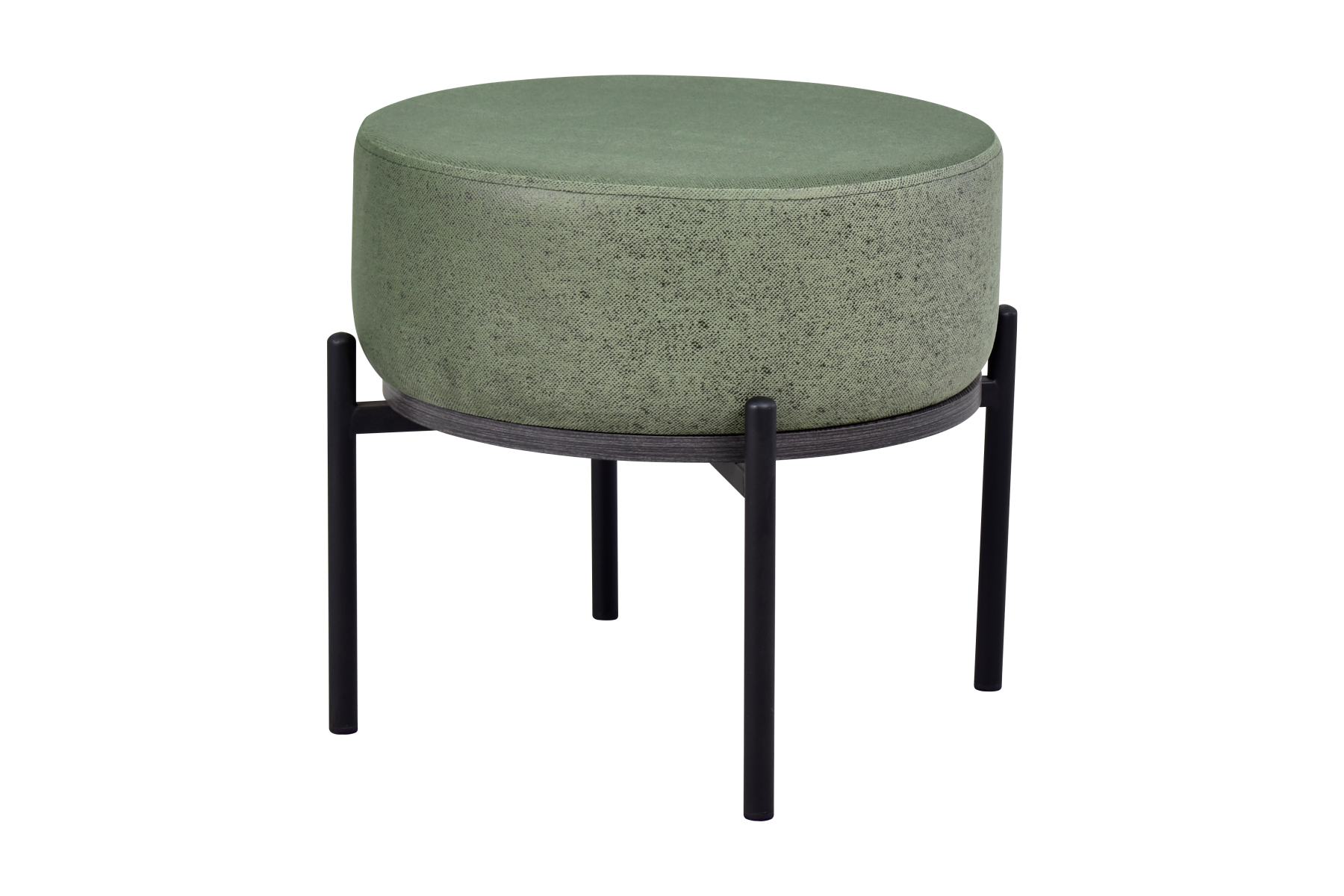 Vilinze Otto Fonksiyonel Siyah Ayak Antrasit Sehpalı Yuvarlak Puf Yeşil