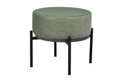Vilinze Otto Fonksiyonel Siyah Ayak Antrasit Sehpalı Yuvarlak Puf Yeşil