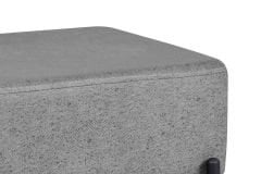 Vilinze Ege Fonksiyonel Siyah Ayak Kestane Sehpalı Kare Puf Gri