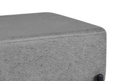 Ege Fonksiyonel Siyah Ayak Antrasit Sehpalı Kare Puf Gri